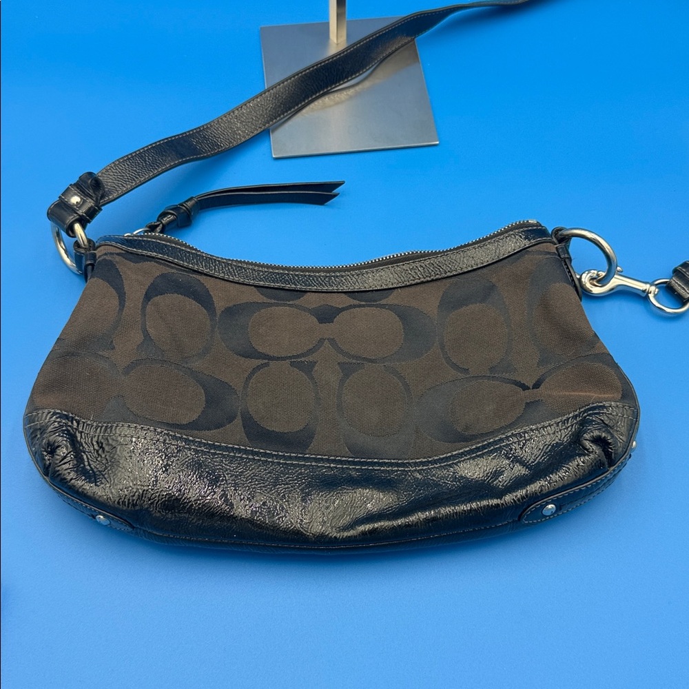 Vintage Coach Black Monogram Hobo Bag - Picture 2 of 10